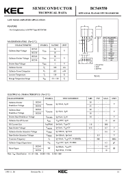 Datasheet BC550 manufacturer KEC